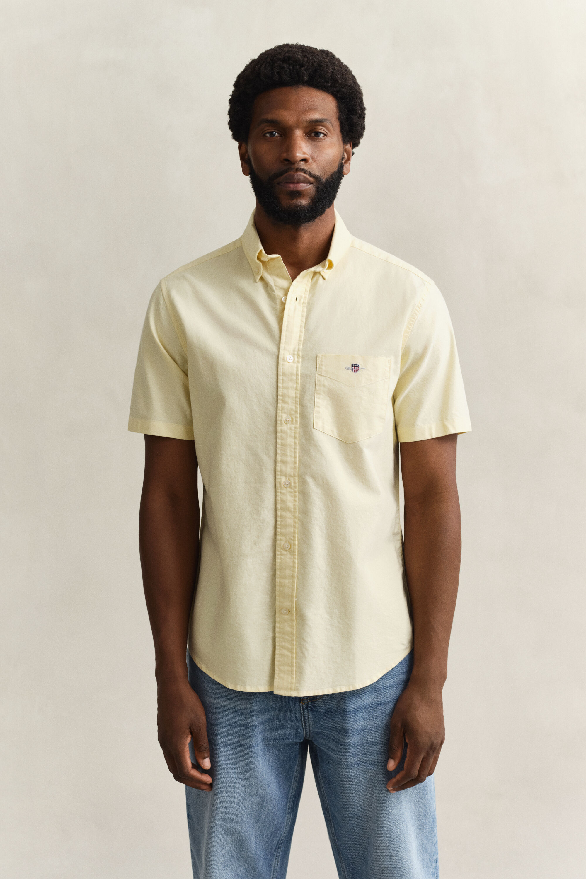 Camicia Oxford classica a maniche corte