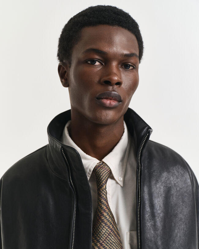 Giacca in pelle Harrington