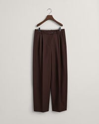 Pantaloni in lana con gamba stretta in fondo relaxed fit
