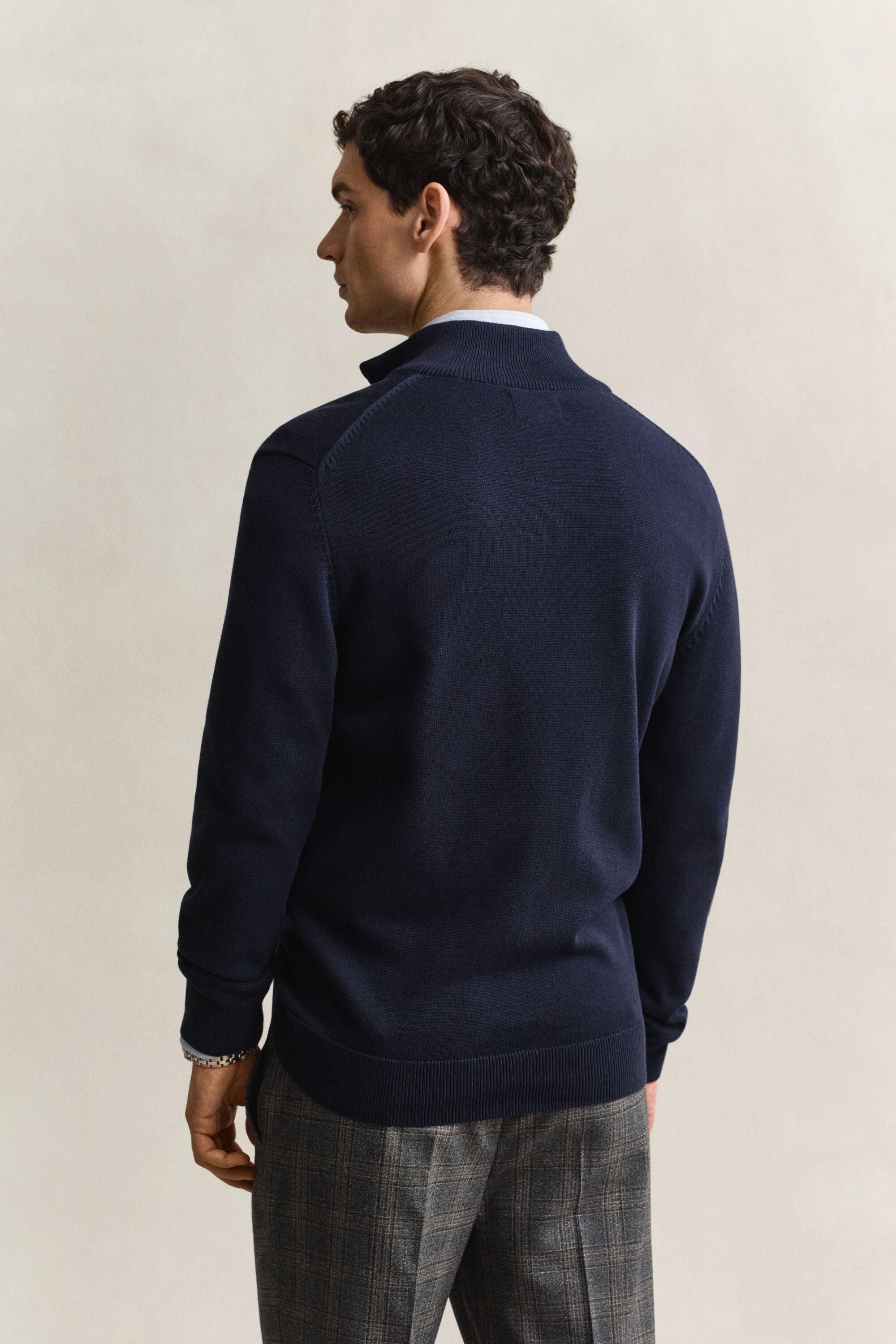Cardigan in cotone casual con zip