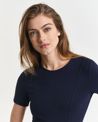 Abito in jersey con linea svasata