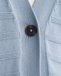 Cardigan in cotone a righe tono su tono