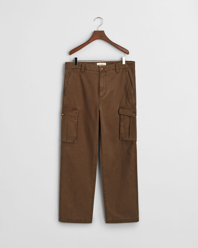Pantaloni cargo in twill di cotone regular fit