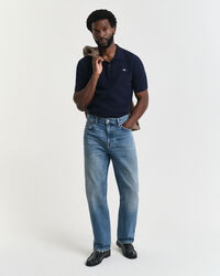 Polo in cotone Textured