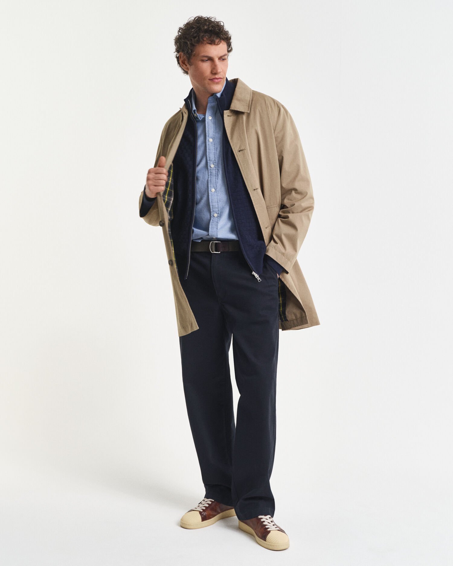 Maglia micro testurizzata con zip