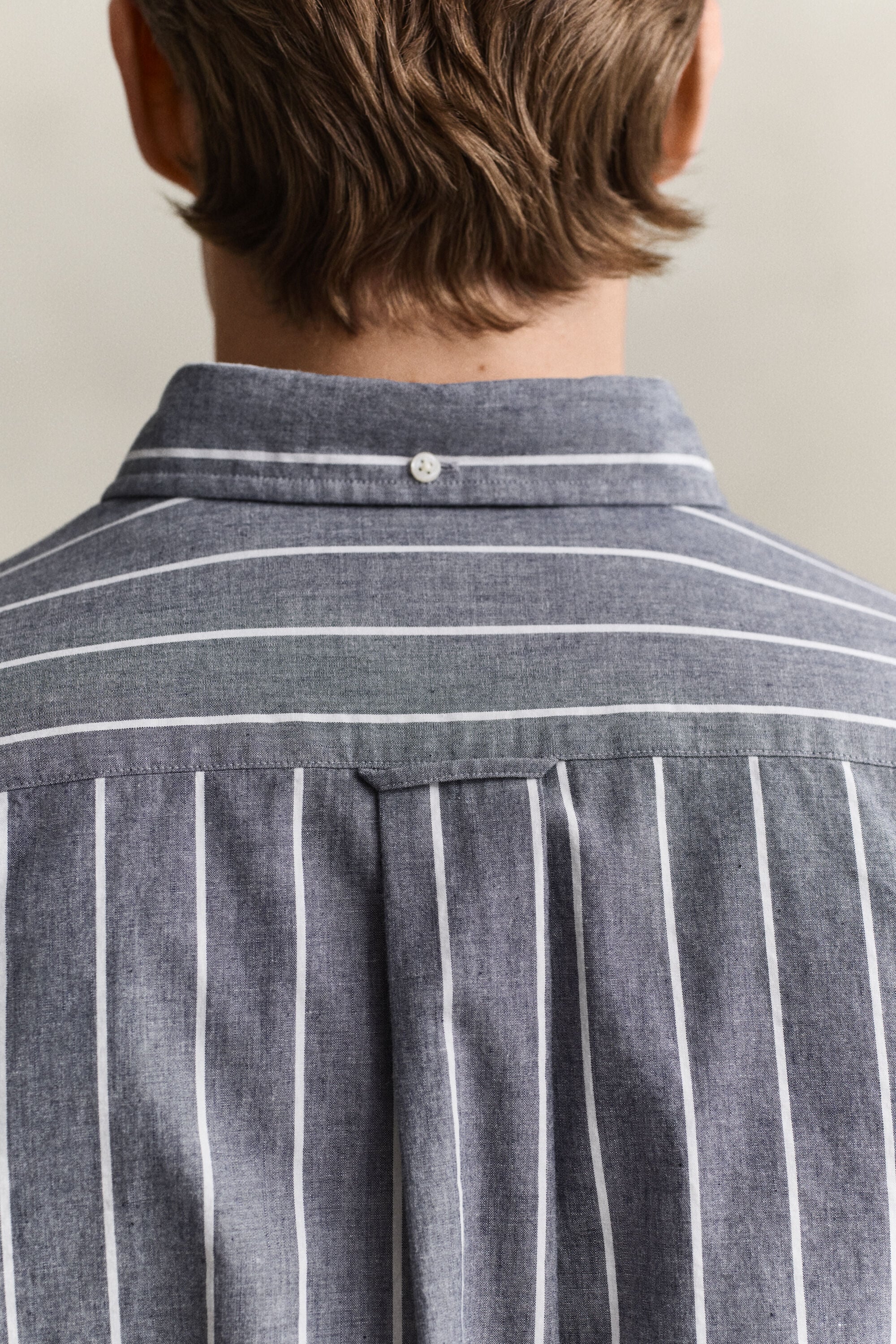Camicia in popeline mélange a righe