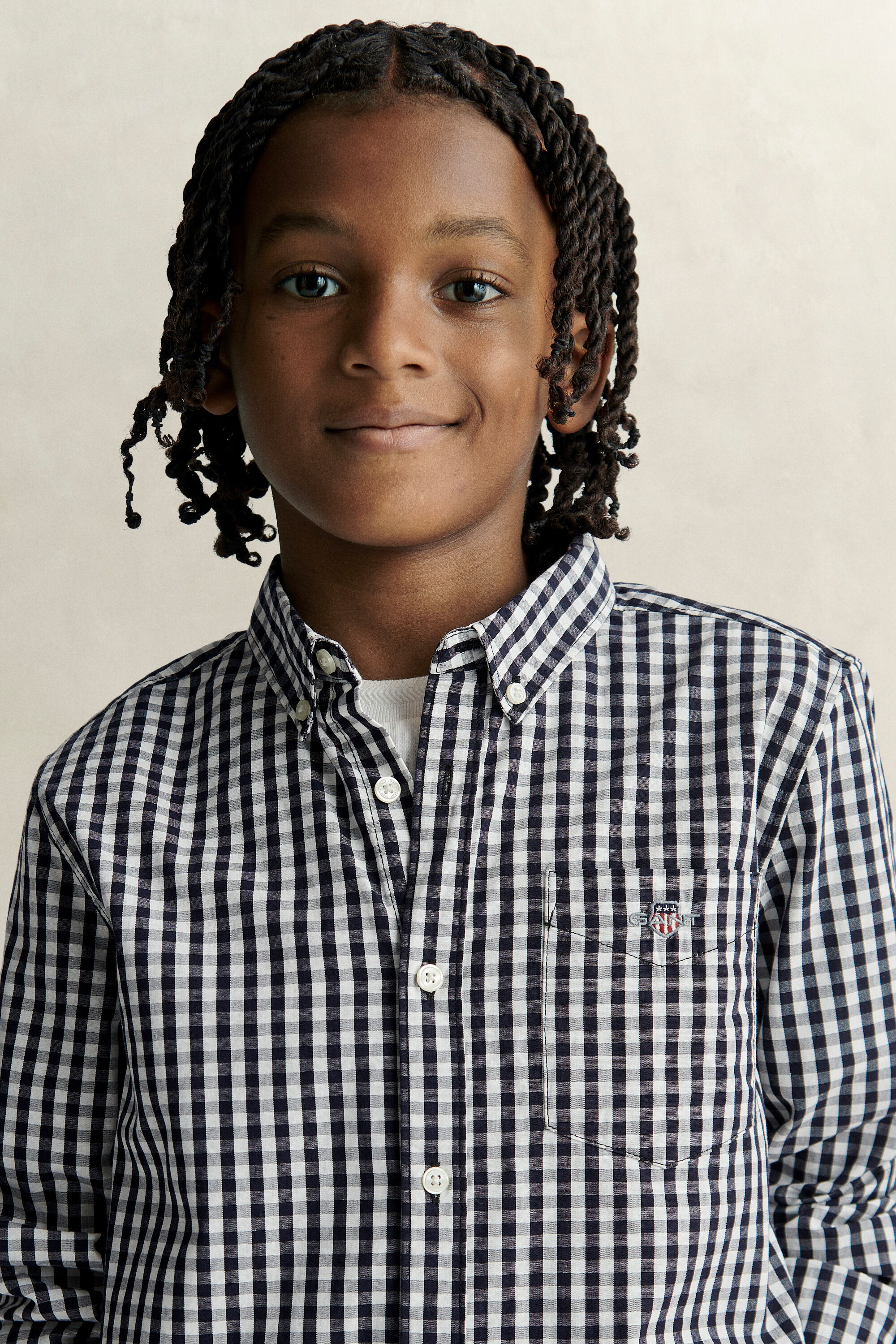 Camicia in popeline a quadri percalle Teen Boys