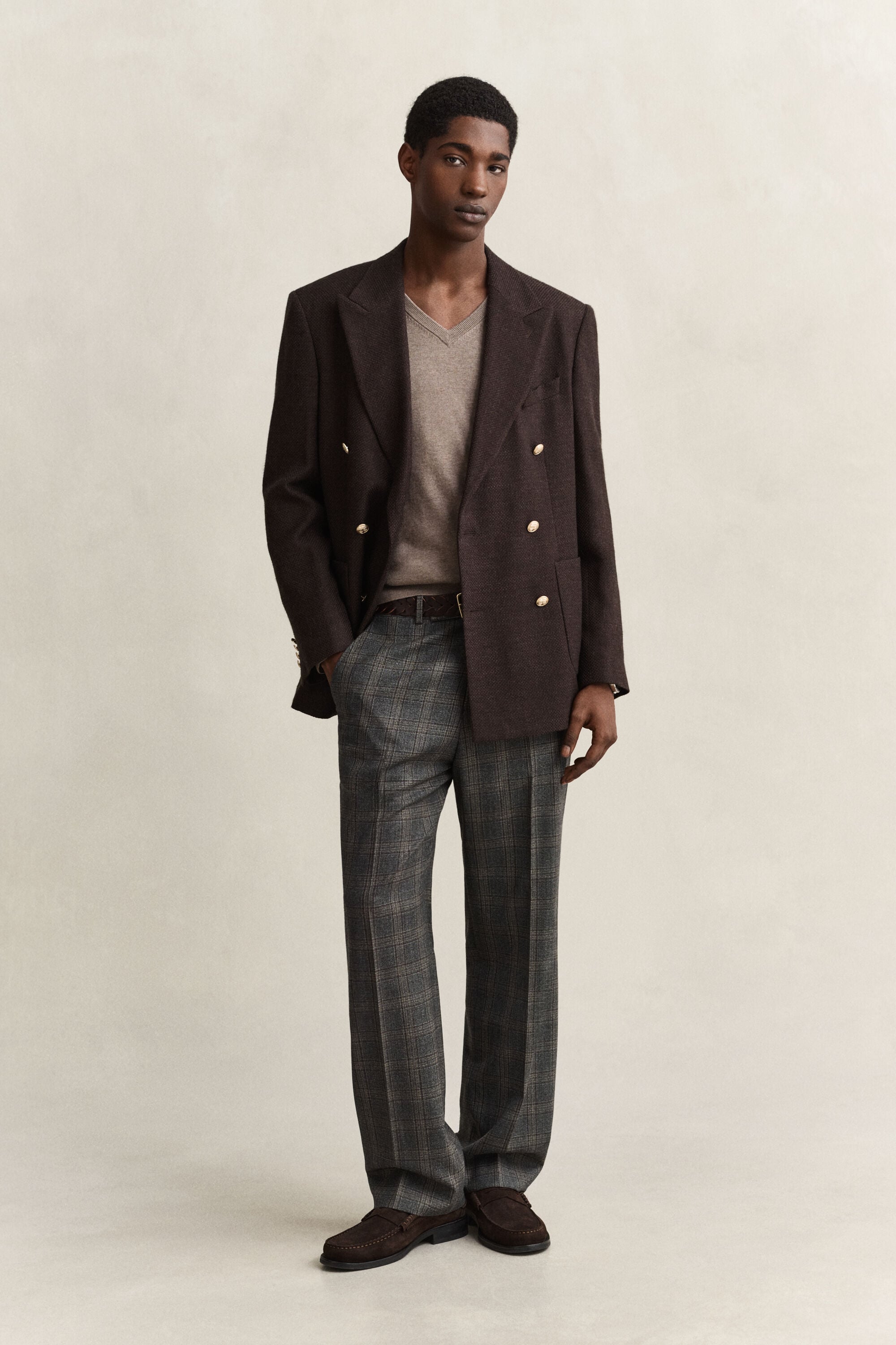 Maglia in cotone con scollo a V classico