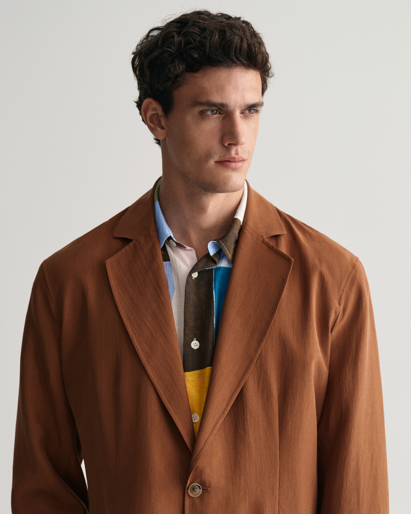 Blazer da abito in seta relaxed fit