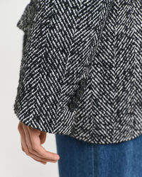 Blazer con motivo a spina di pesce relaxed fit