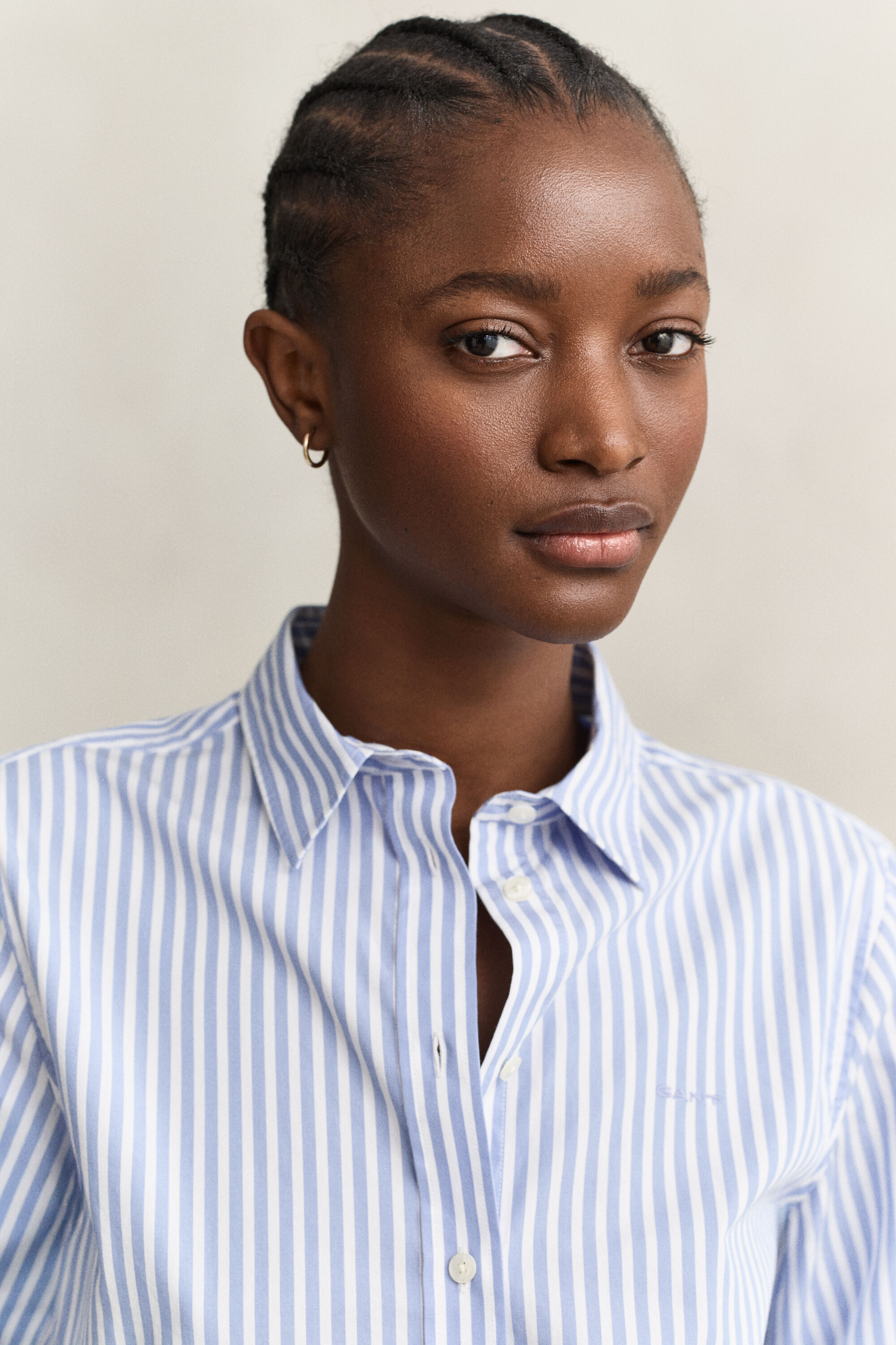 Camicia classica in popeline a righe regular fit