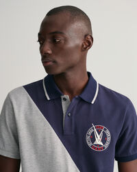 Polo Sail Graphic in piqu&eacute; e blocco diagonale