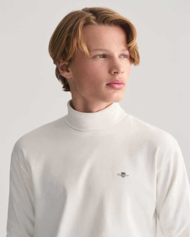 Top a maniche lunghe a collo alto Shield Teens