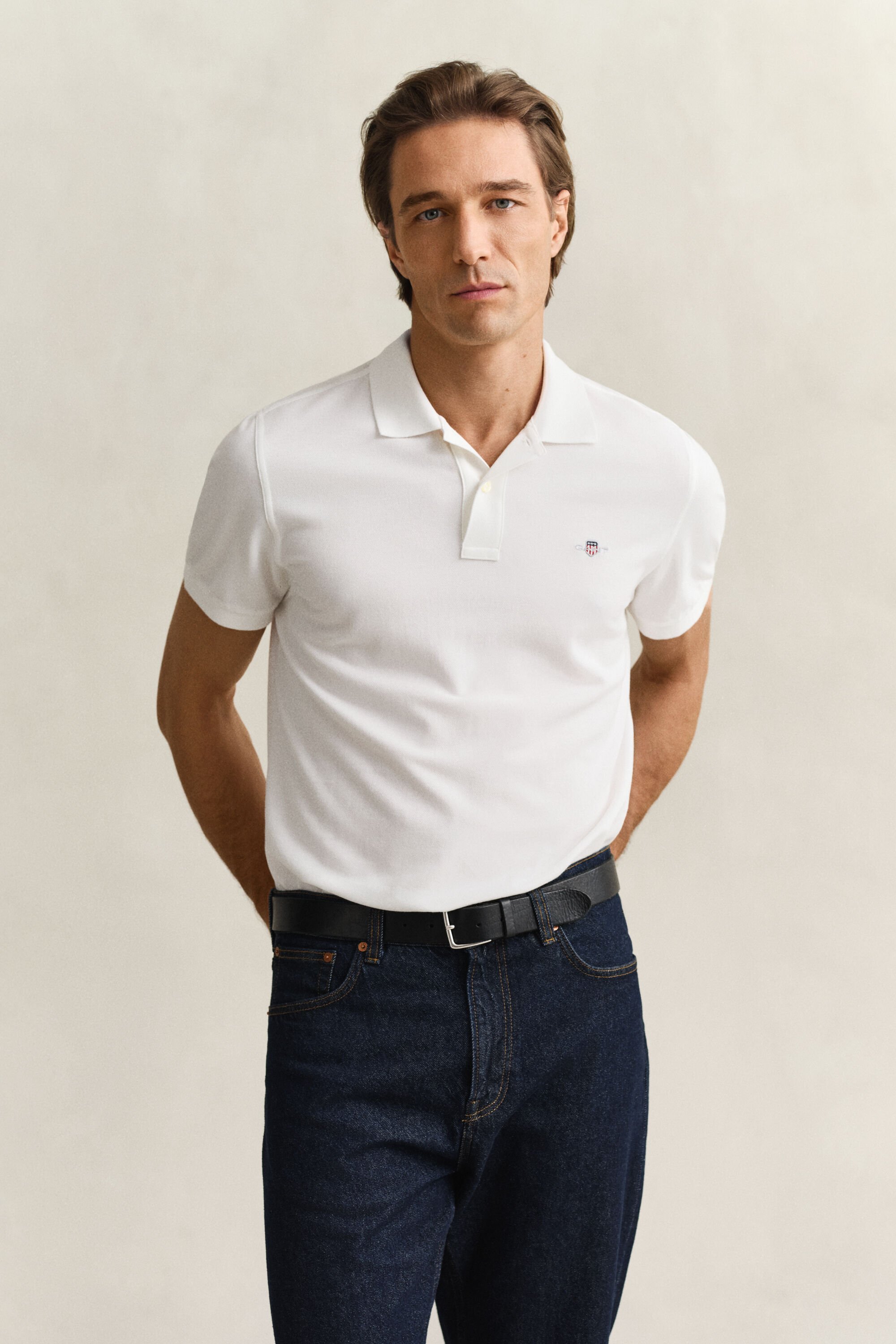 Polo Shield in piqué regular fit