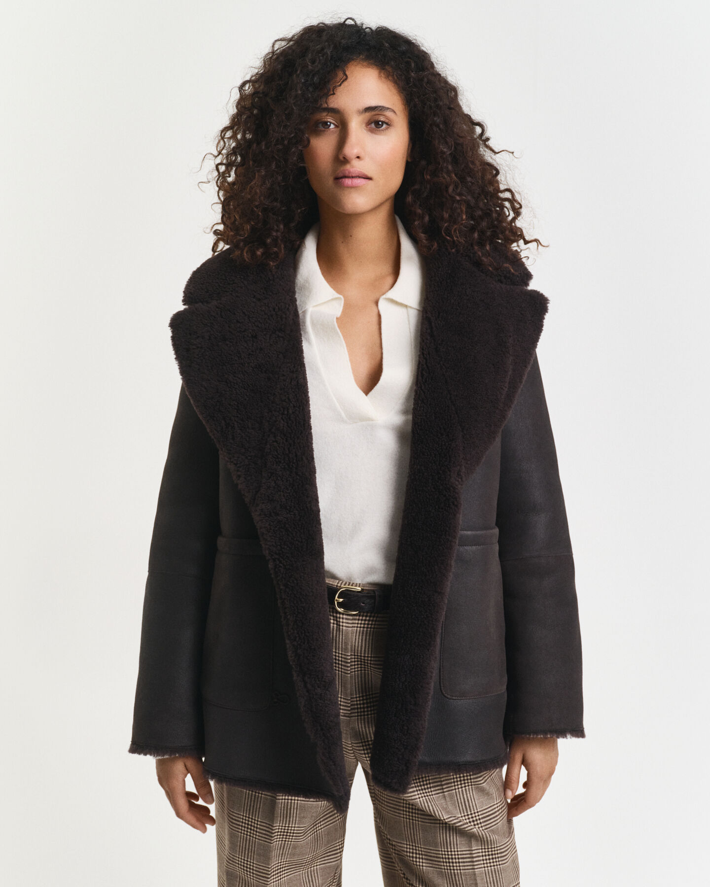 Cappotto in shearling double-face