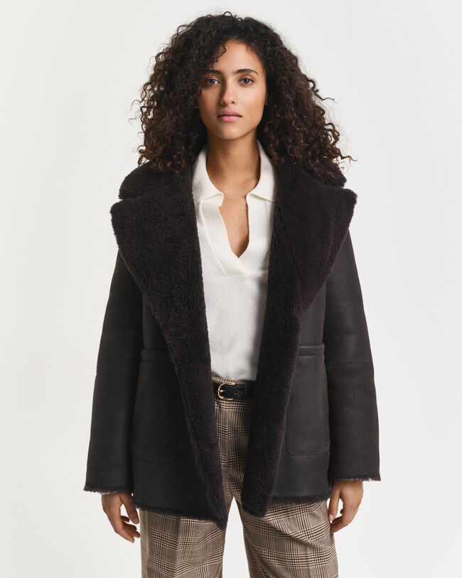Cappotto in shearling double-face