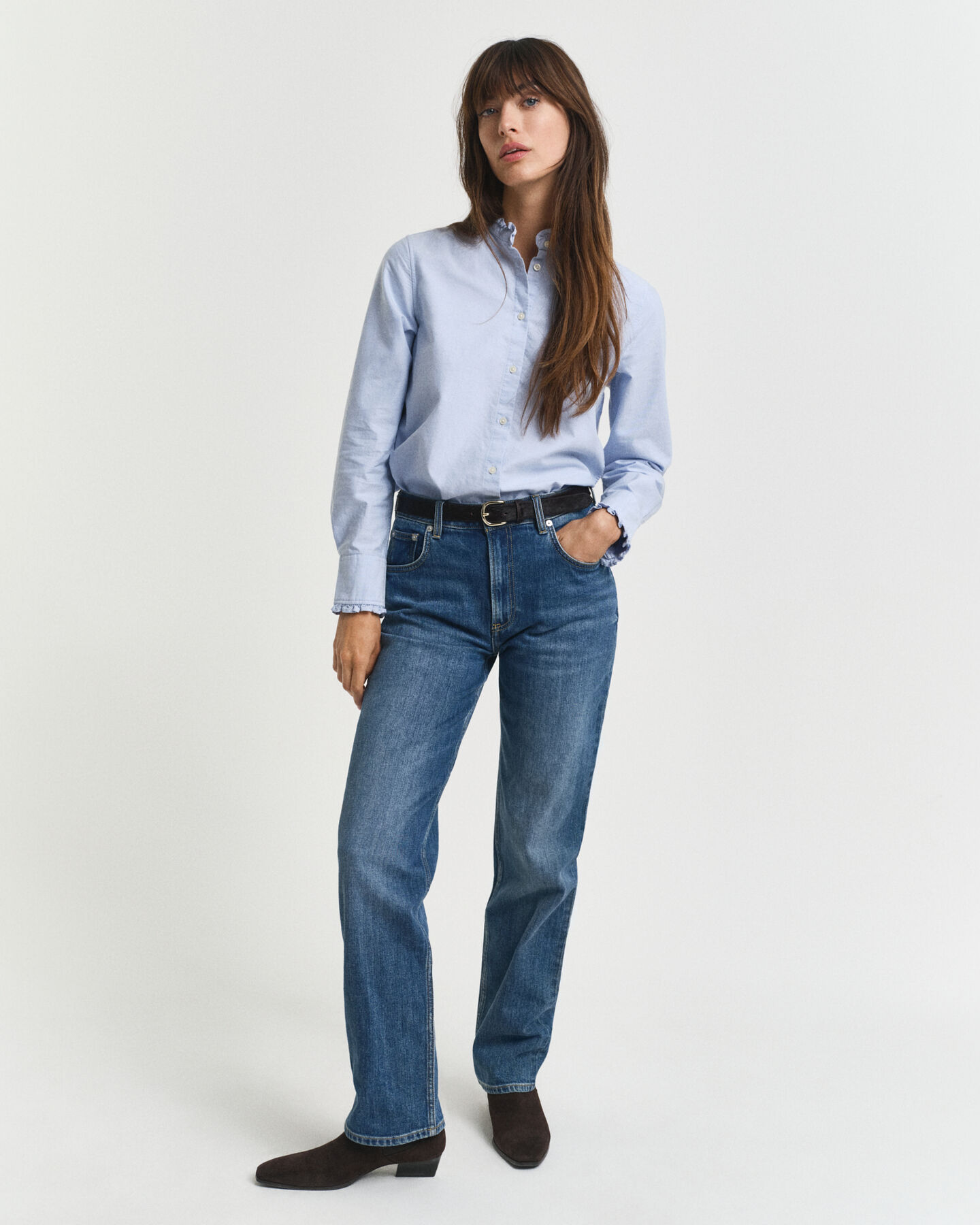 Jeans elasticizzati con gamba dritta