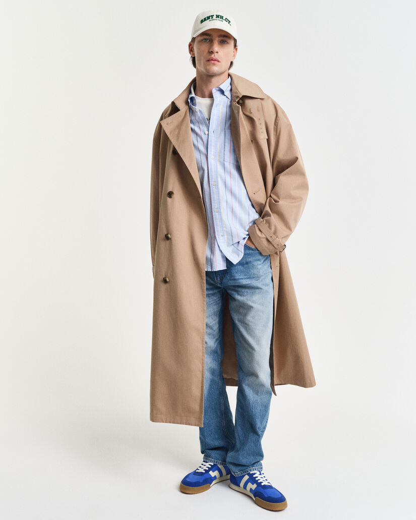 Camicia Oxford classica a righe multicolore regular fit