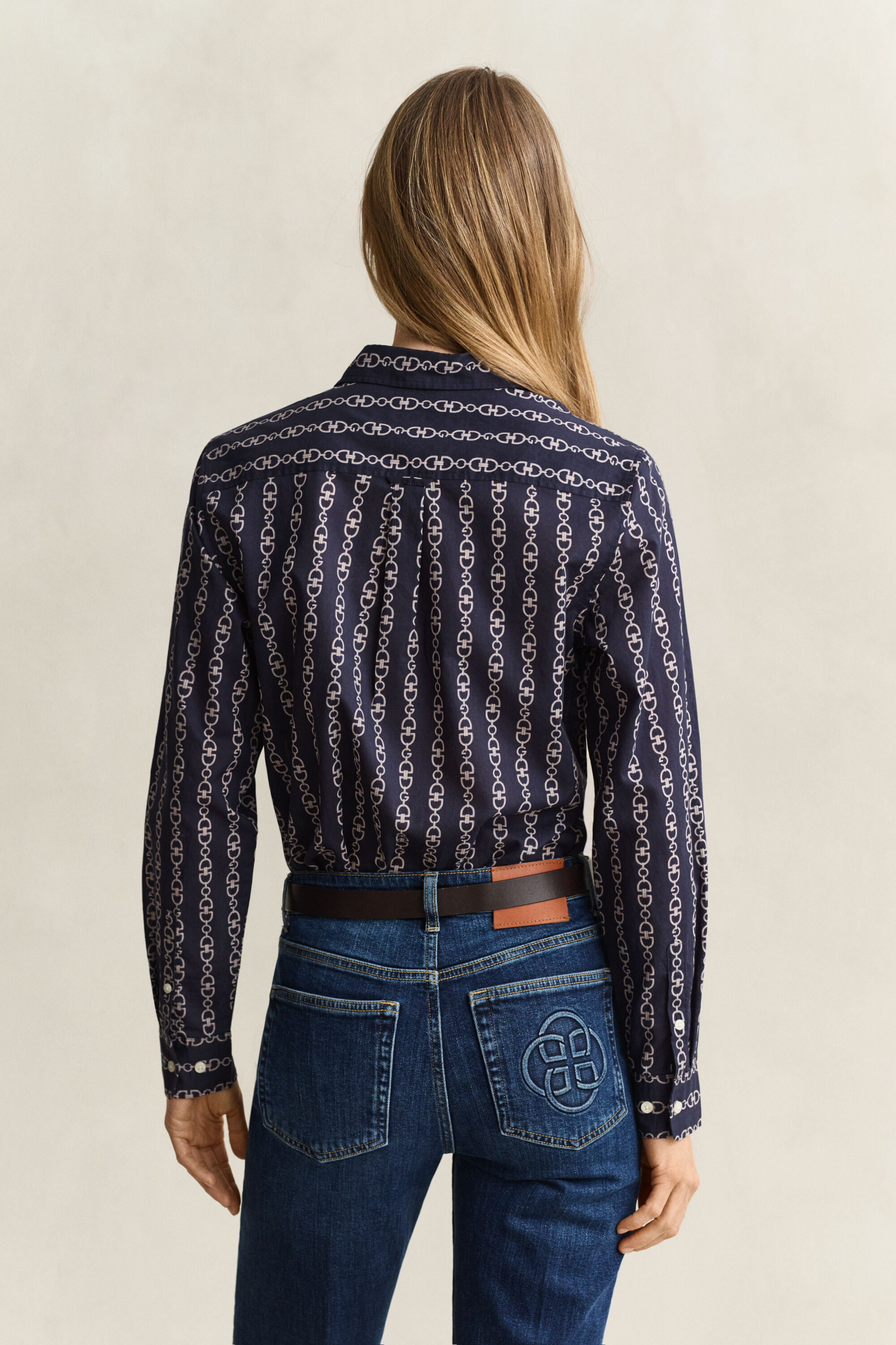 Camicia in voile di cotone con stampa