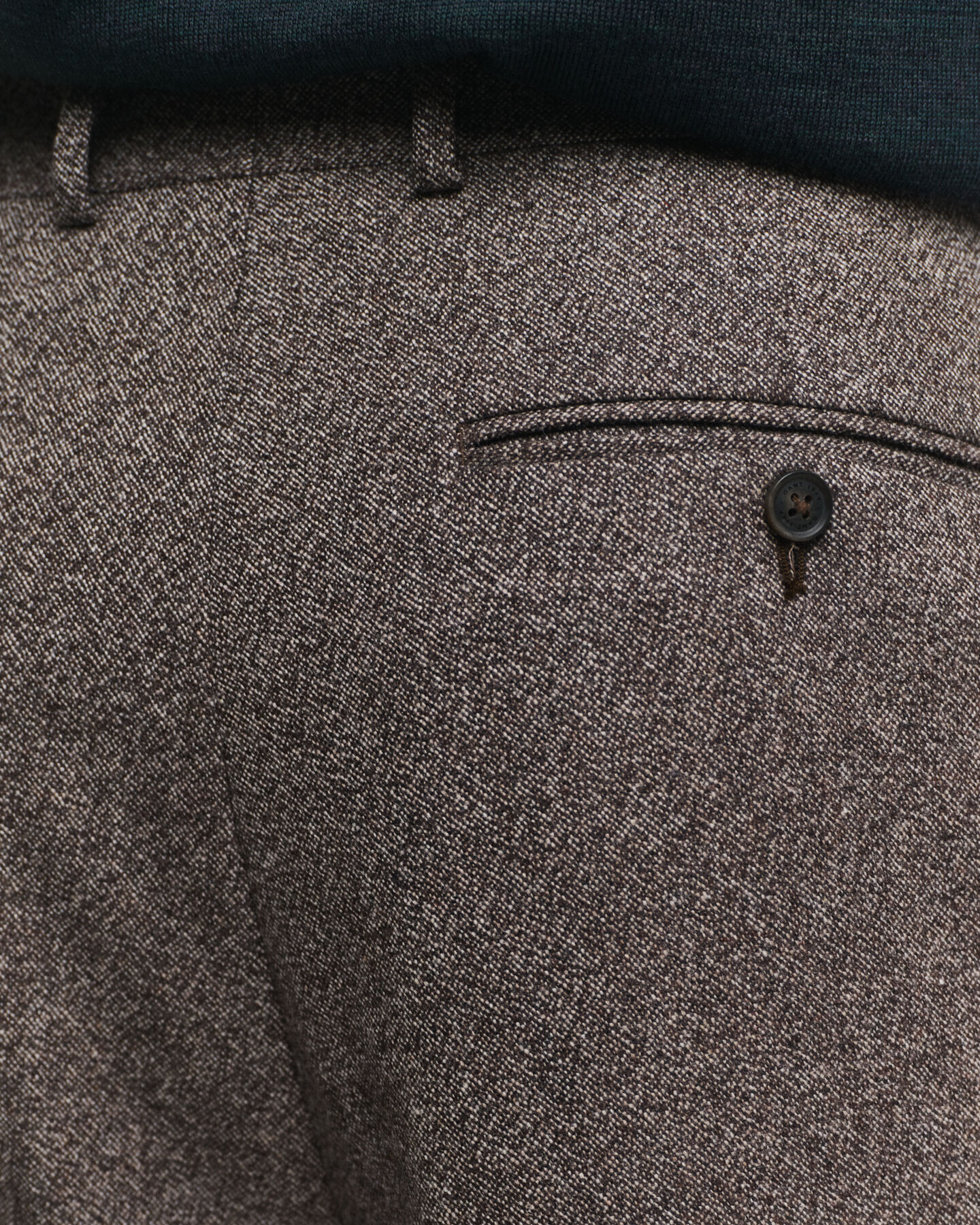 Pantaloni da abito in lana Mouliné relaxed fit