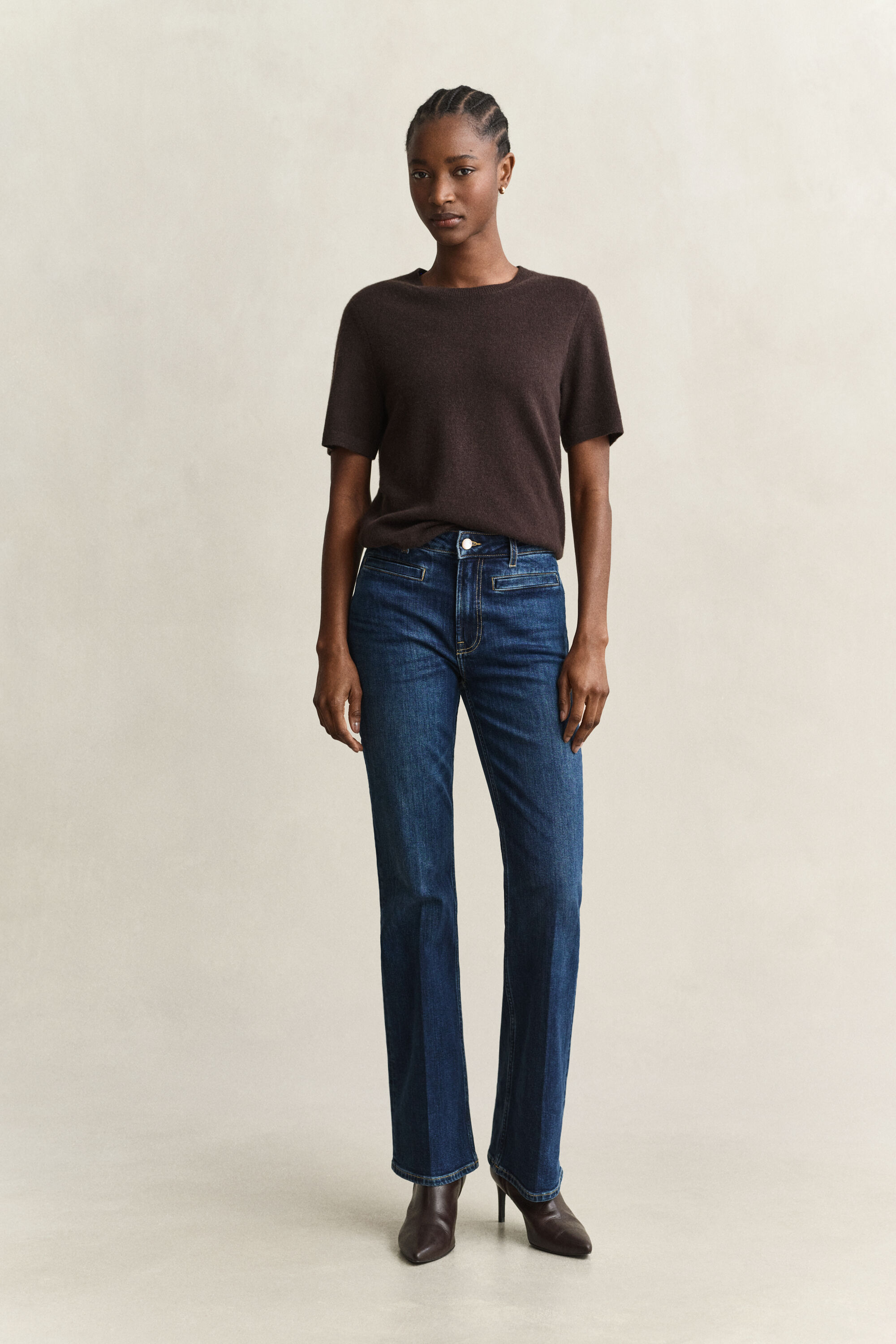 Jeans svasati con motivo Monogram