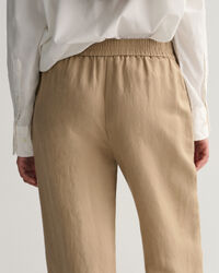 Pantaloni pull-on in lino-viscosa