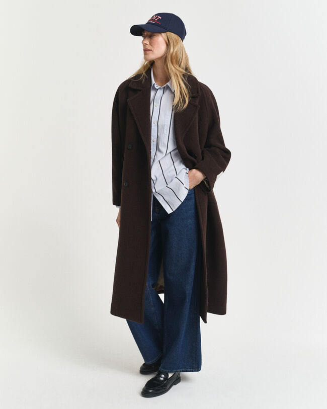 Camicia classica in popeline a righe relaxed fit