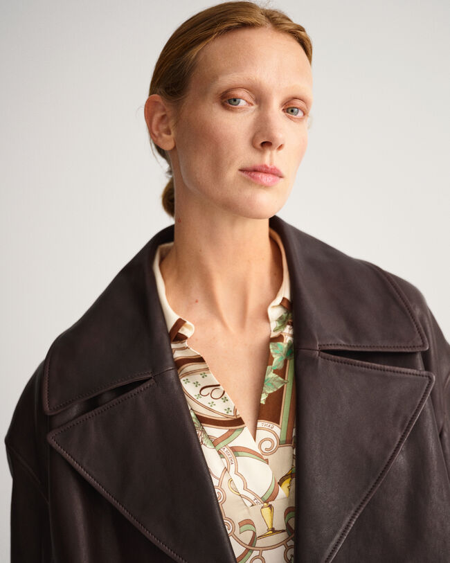 Giacca in pelle corta