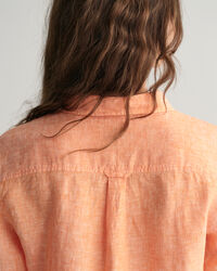 Camicia di lino a quadri in chambray regular fit