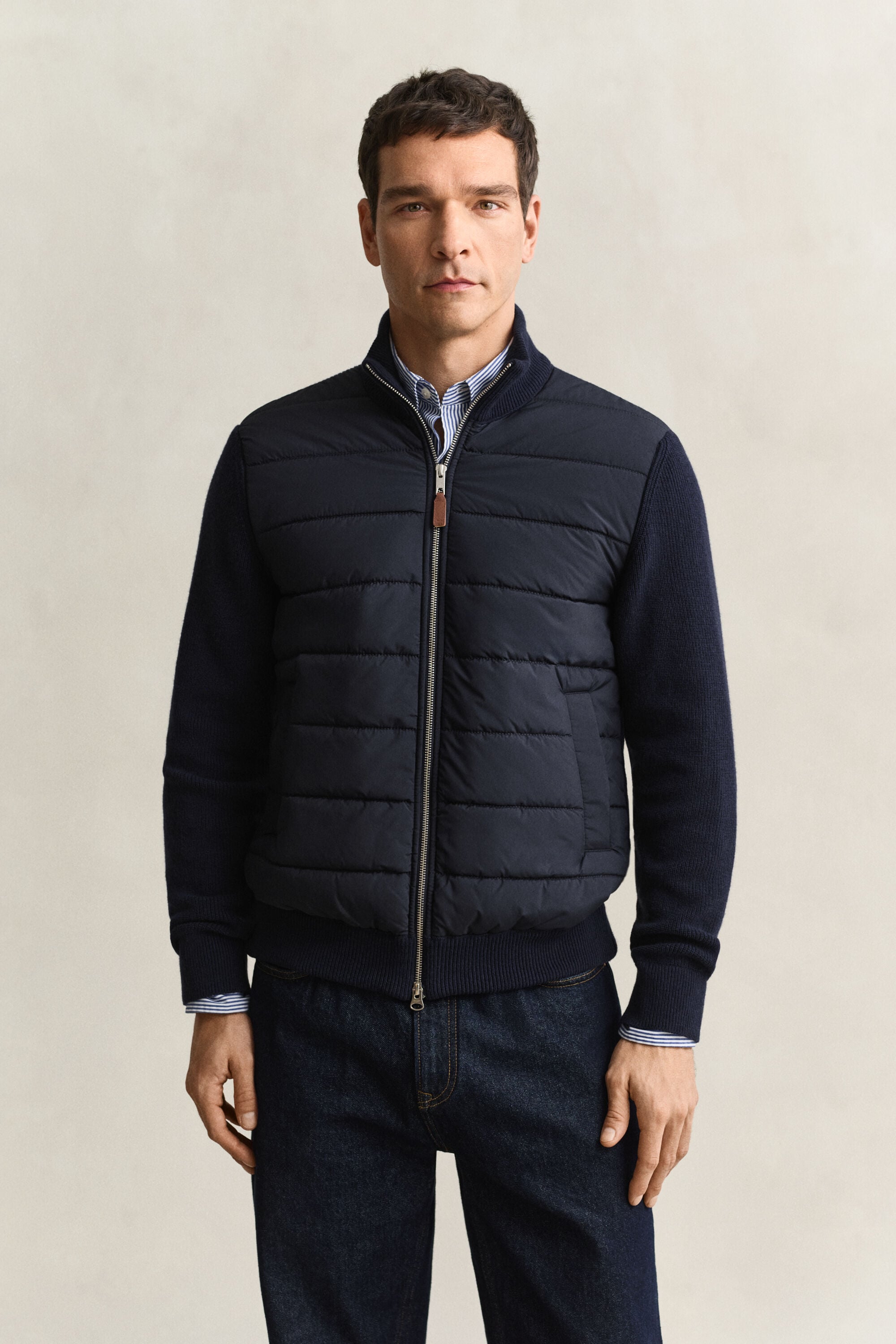 Cardigan con zip Hybrid