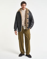 Giacca in pelle di montone dall’aspetto vissuto