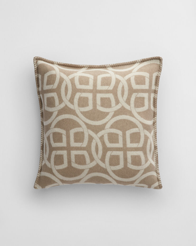 Copricuscino in lana Monogram