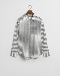 Camicia di lino a righe relaxed fit
