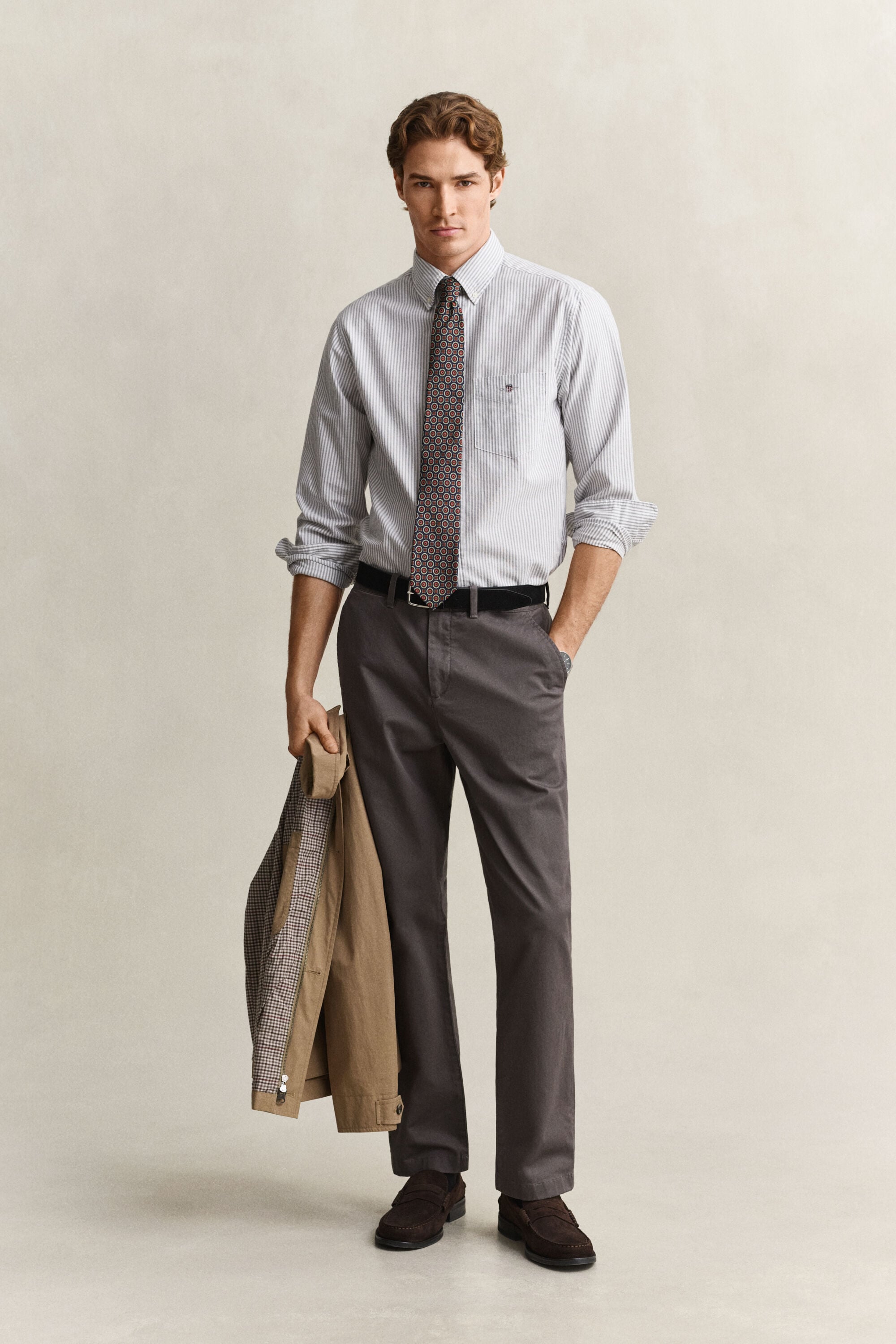 Camicia Oxford classica a righe Banker
