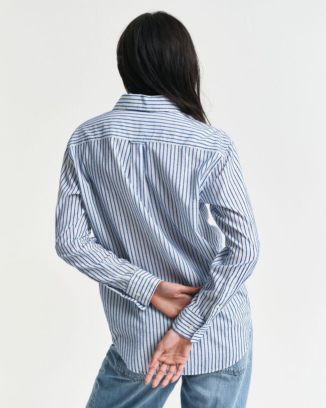 Camicia testurizzata a righe relaxed fit