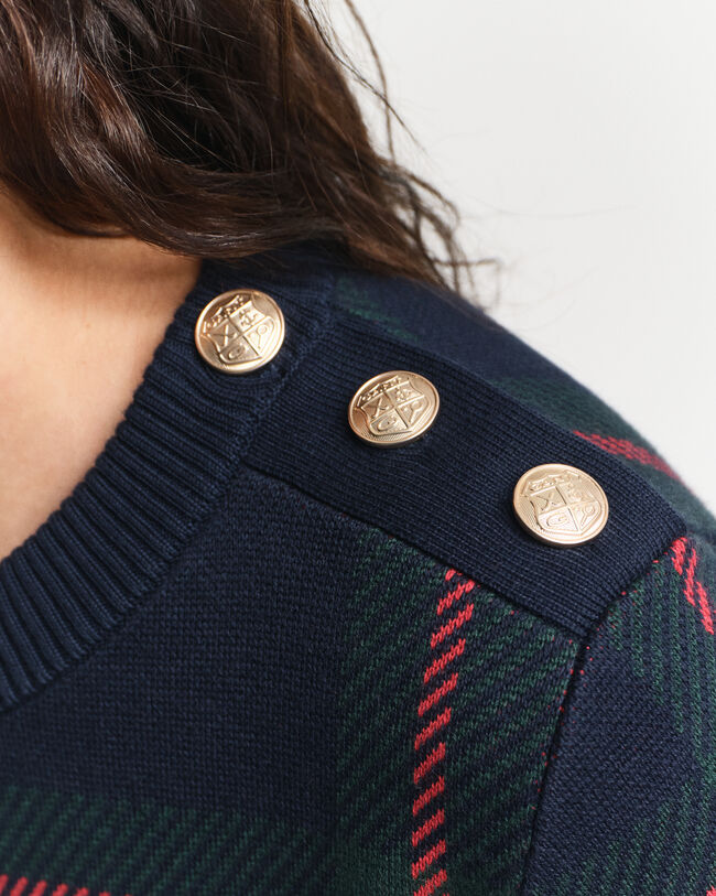 Abito girocollo a quadri