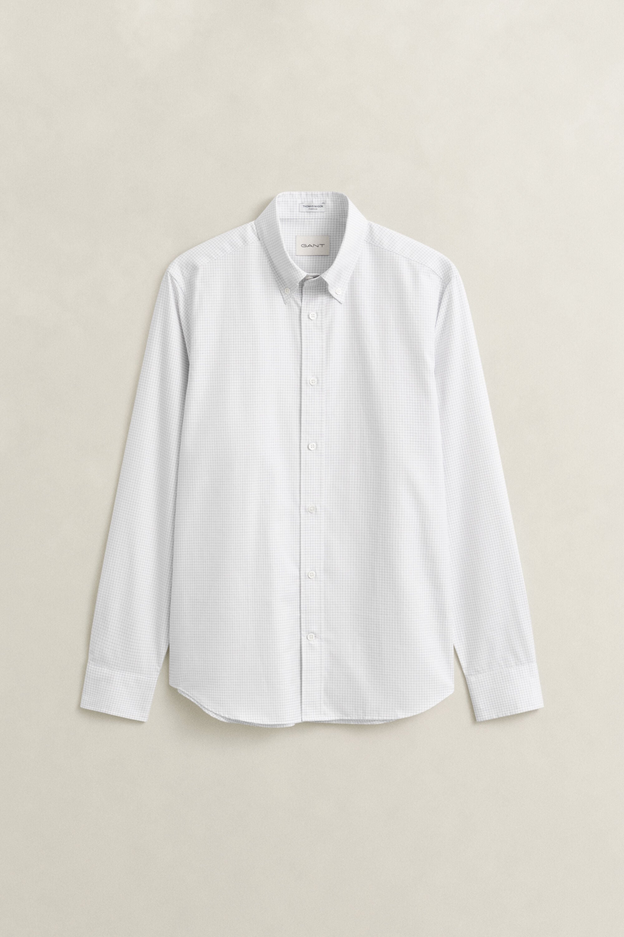 Abito chemisier in twill a quadri