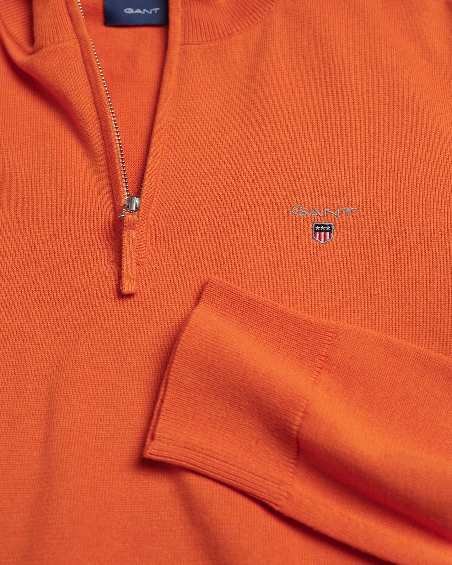 Maglia Classic in cotone con zip corta