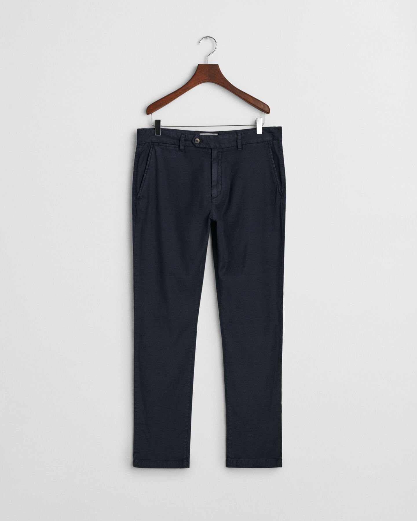 Pantaloni chino in lino e cotone slim fit