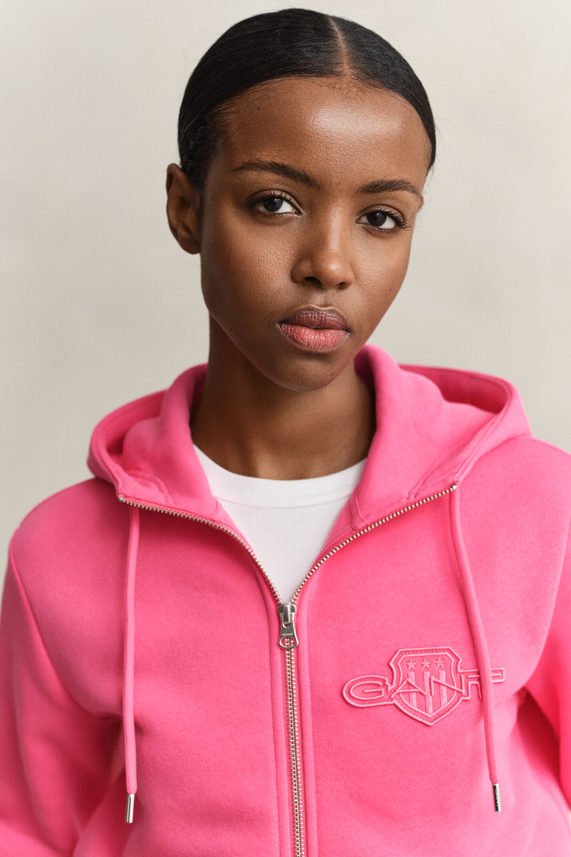 Felpa con zip e cappuccio Tonal Shield