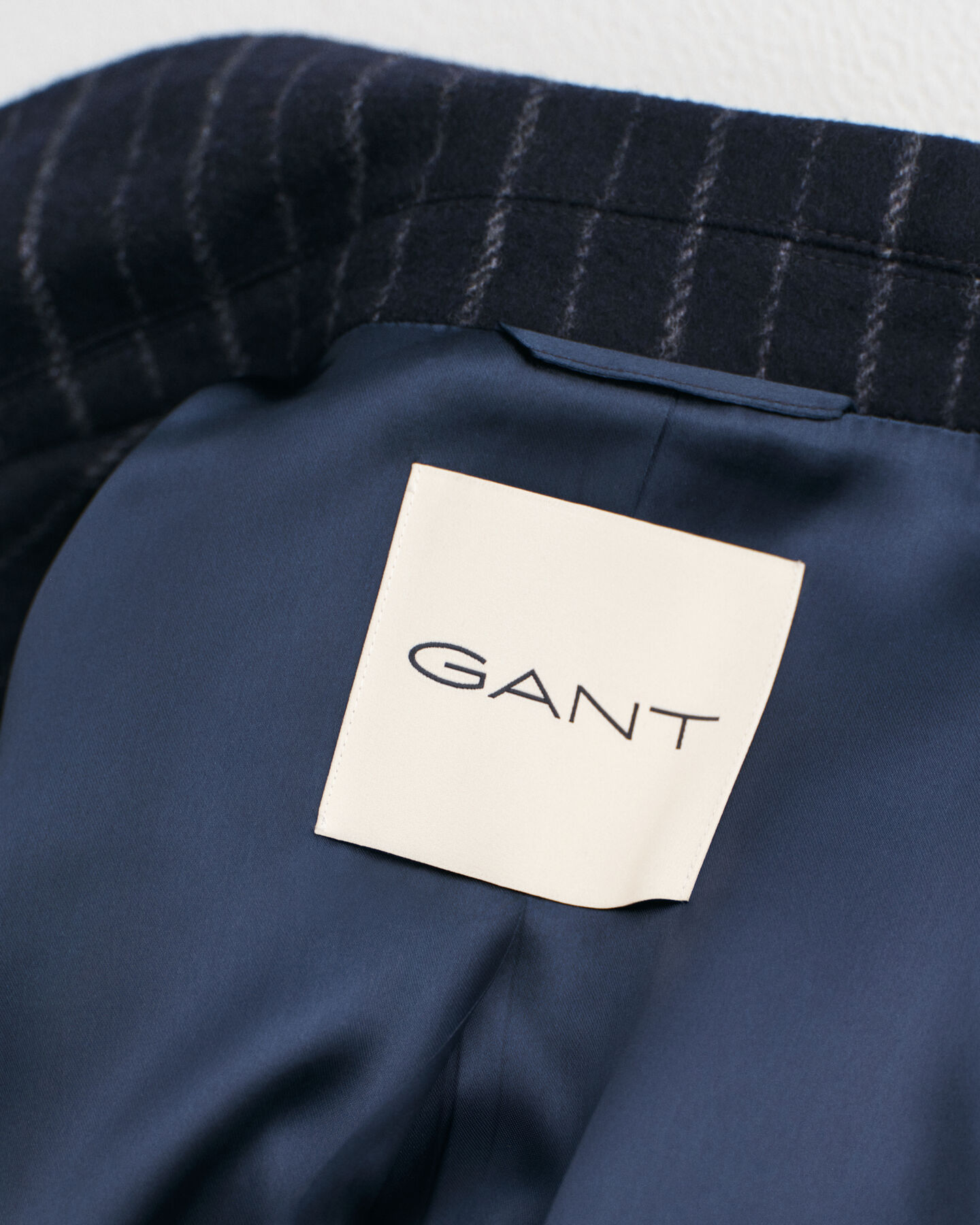 Cappotto gessato in lana