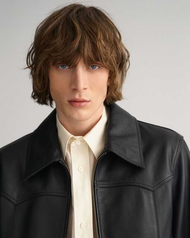 Giacca in pelle corta