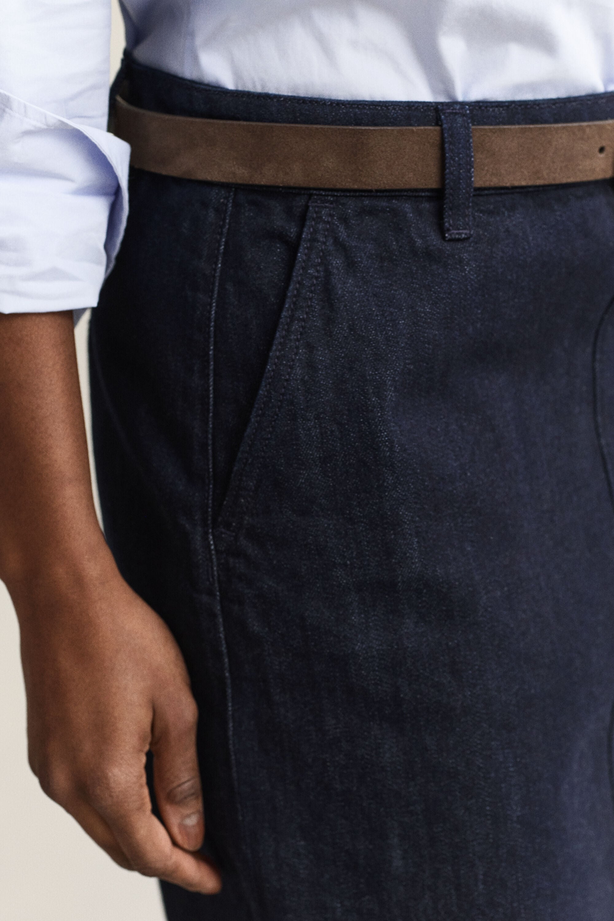 Gonna longuette in denim