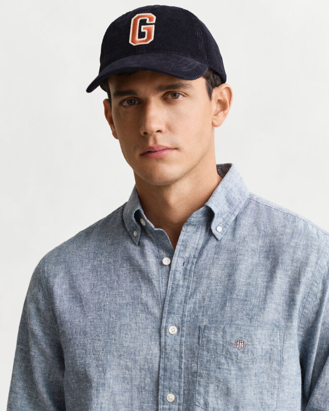 Camicia in lino-cotone regular fit