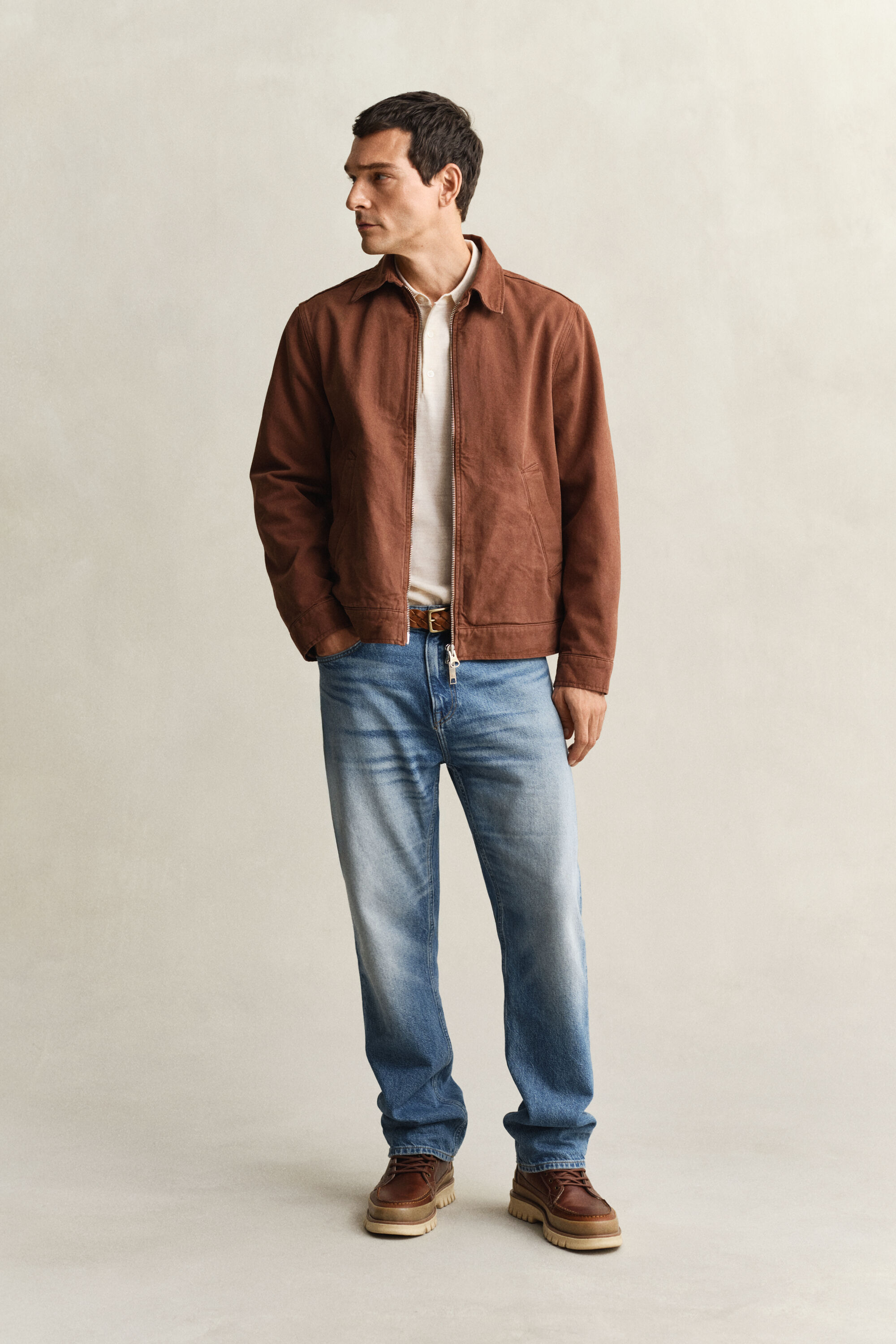 Polo a maniche corte realizzata in pregiata lana merino