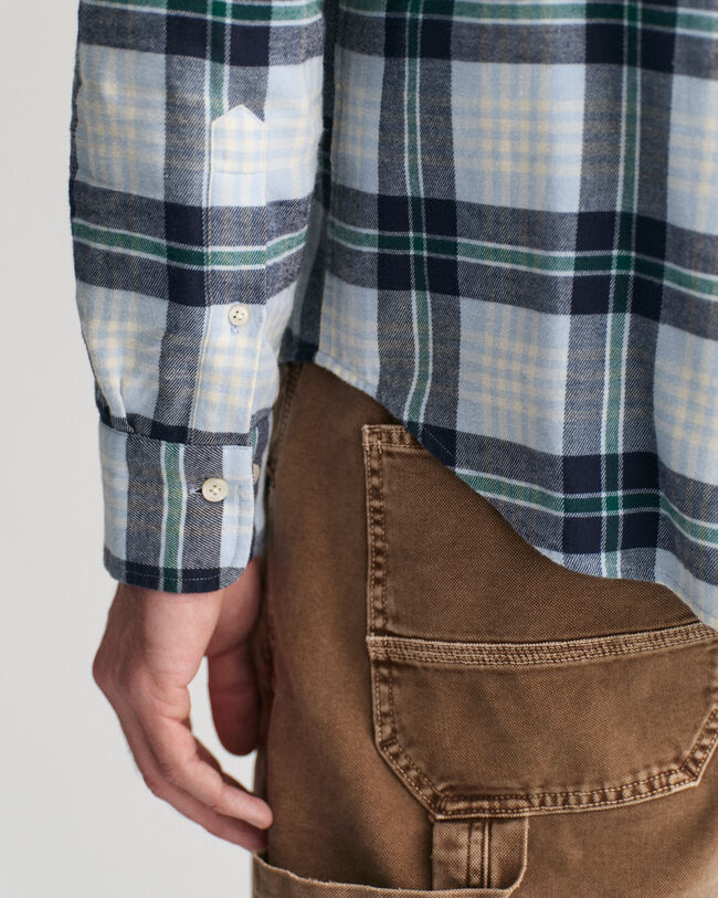 Camicia in flanella a scacchi regular fit