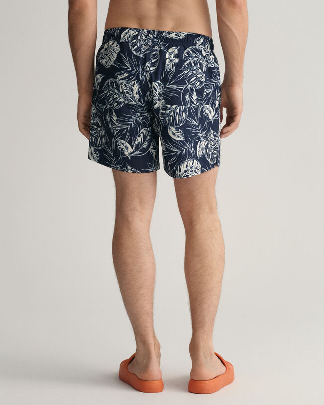 Pantaloncini da bagno con stampa Tropical Leaves Classic Fit