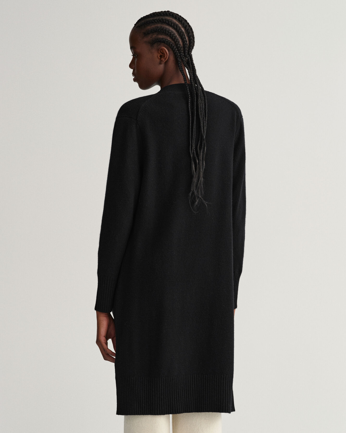 Cardigan in lana lungo