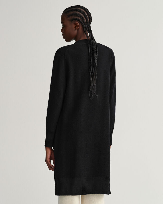 Cardigan in lana lungo