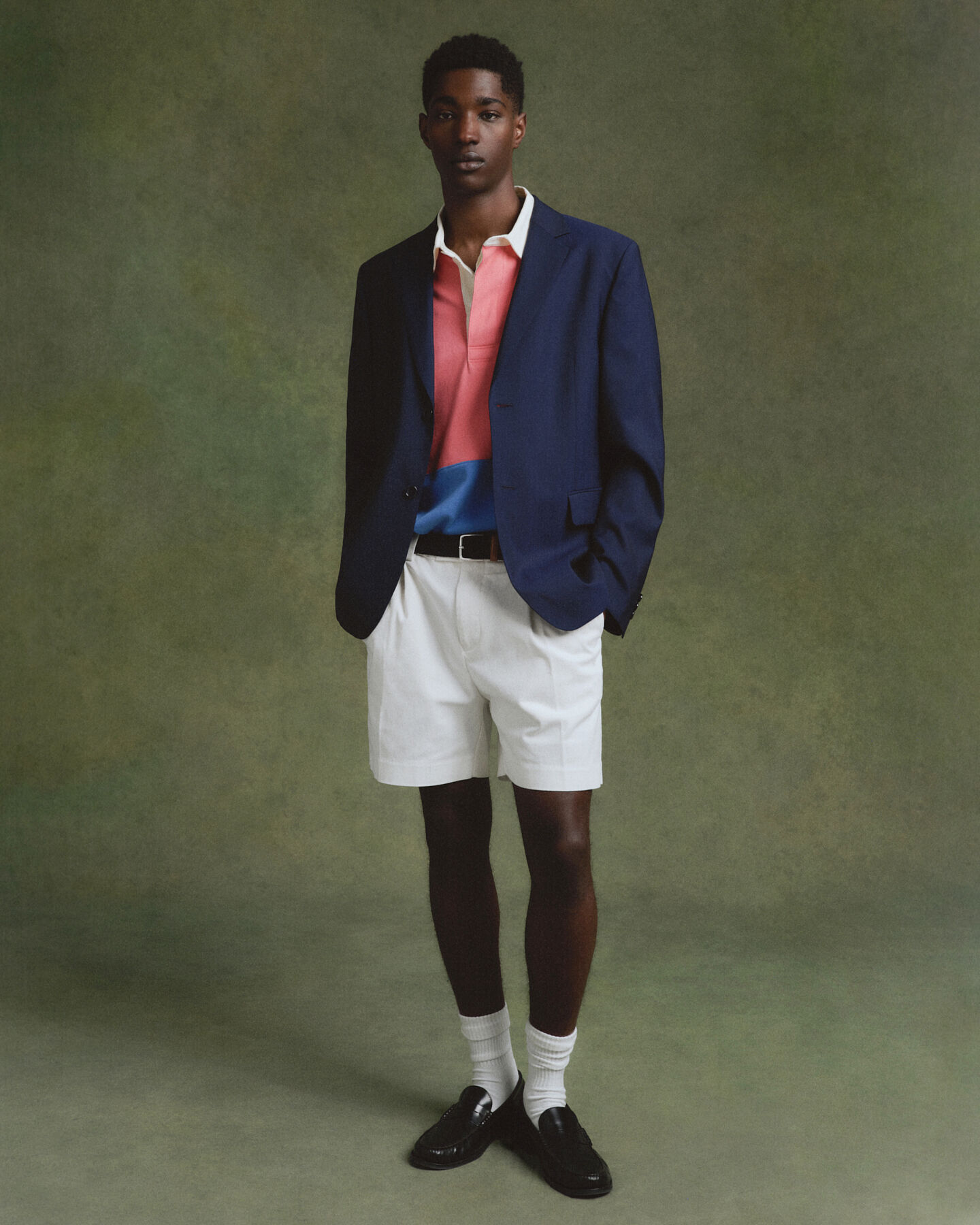 Blazer in lana hopsack